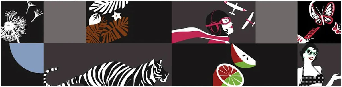 A banner of square artwork for all 8 MBeze collections including Twice Shy, Me, Sweet Sanura, Koko Haze, Aim To Be Pleased, Once Bitten, Ife, and Cruizee.