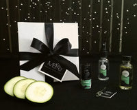 MBeze Cruizee Mini Gift Set with gift box, including Deodorette, Body Mist Traveler, Body Oil Traveler, and Perfume Sample.