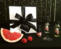 MBeze Twice Shy Mini Gift Set with gift box, including Deodorette, Body Mist Traveler, Body Oil Traveler, Eau de Toilette Sample.